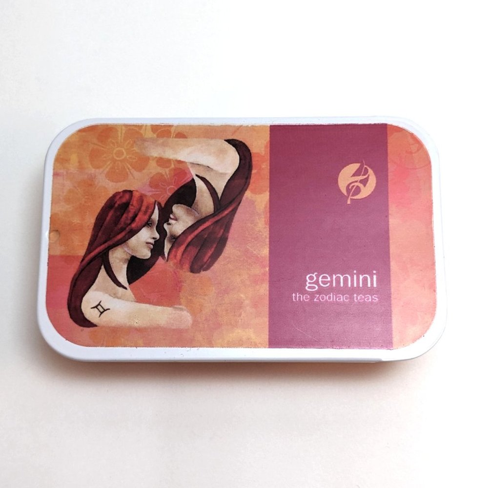 Adagio Teas Gemini Zodiac Collectible Tea Tin Box May June Birthday Gift Twins